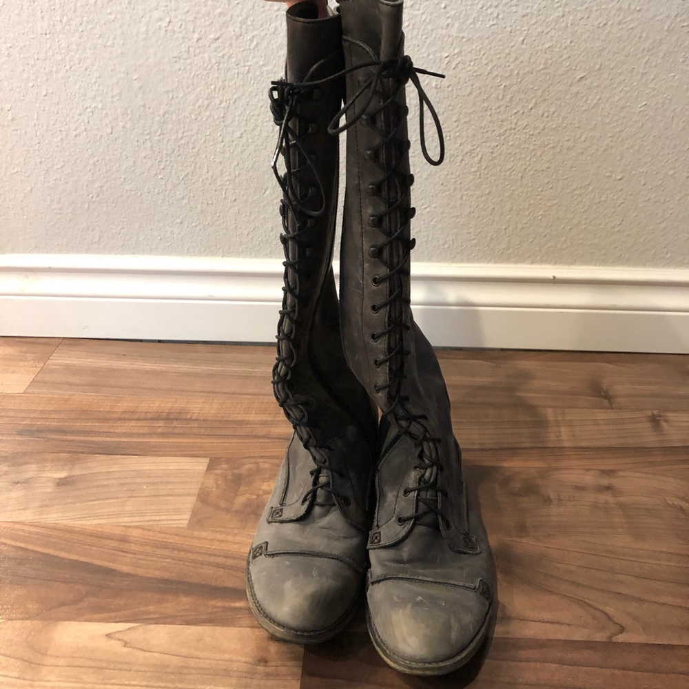 Charles David Distressed Leather Boots
